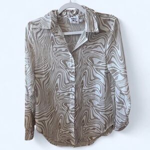 Abstract Button Down Shirt - XS/S